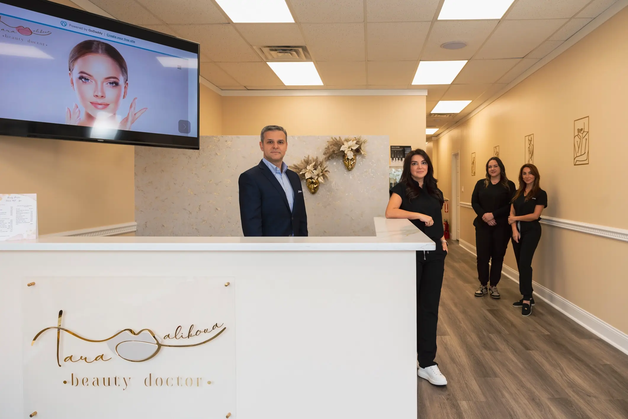 Clean, professional medical spa treatment room with neutral tones at Beauty Doctor Tara's Med Spa in Long Island