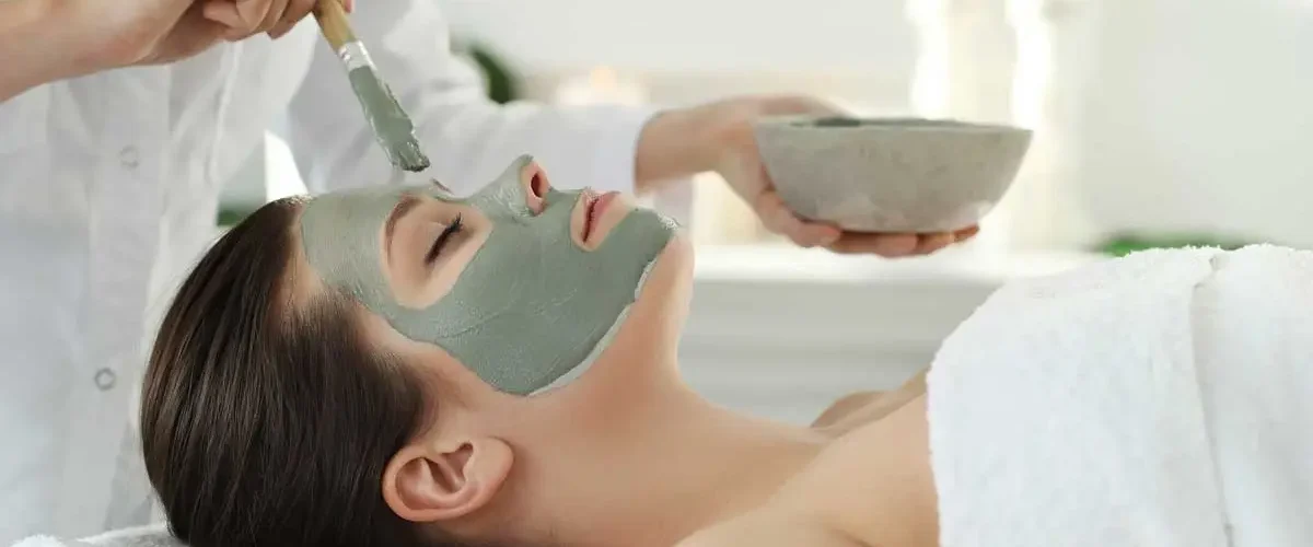 Ultrasonic facial in progress for deep cleansing and rejuvenation